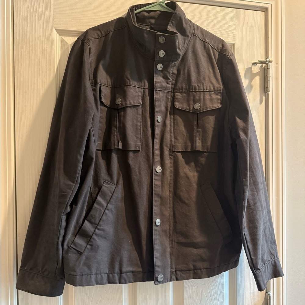 UGG Black Military Field Jacket with Stand-Up Collar
